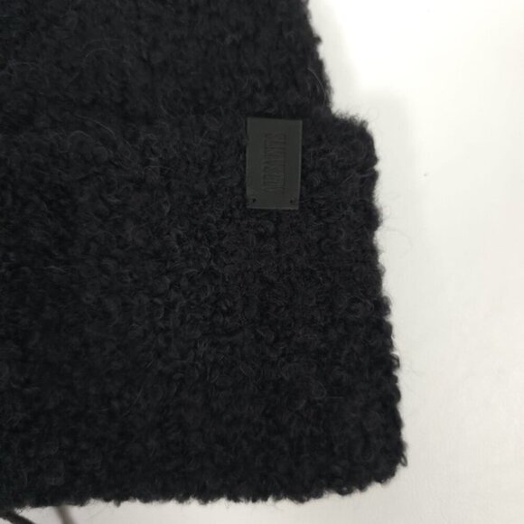 NWT ALL SAINTS WOOL ALPACA Blend Darby‎ Beanie Teddy Black One Size main image 5